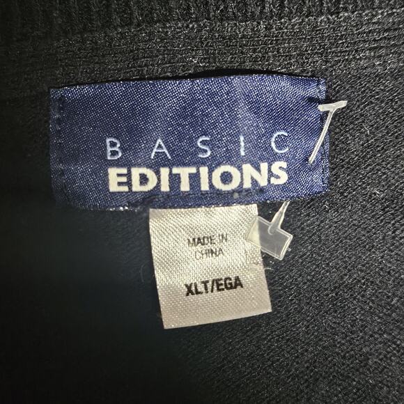 Black Sleeveless Sweater Style Top Size XL - Picture 3 of 4